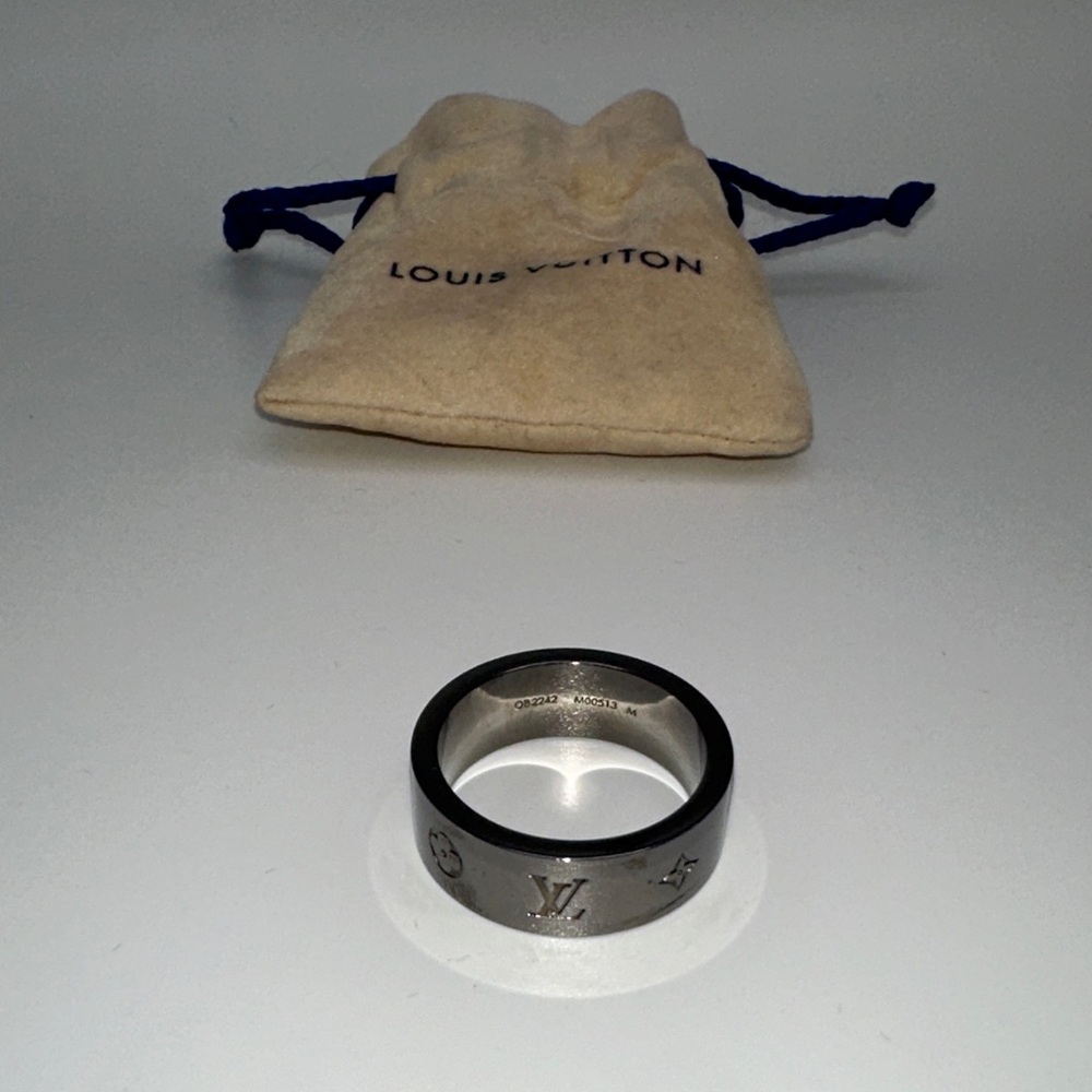 Louis Vuitton LV Mosaic Ruthenium Ring QB2242  M00513 (M)